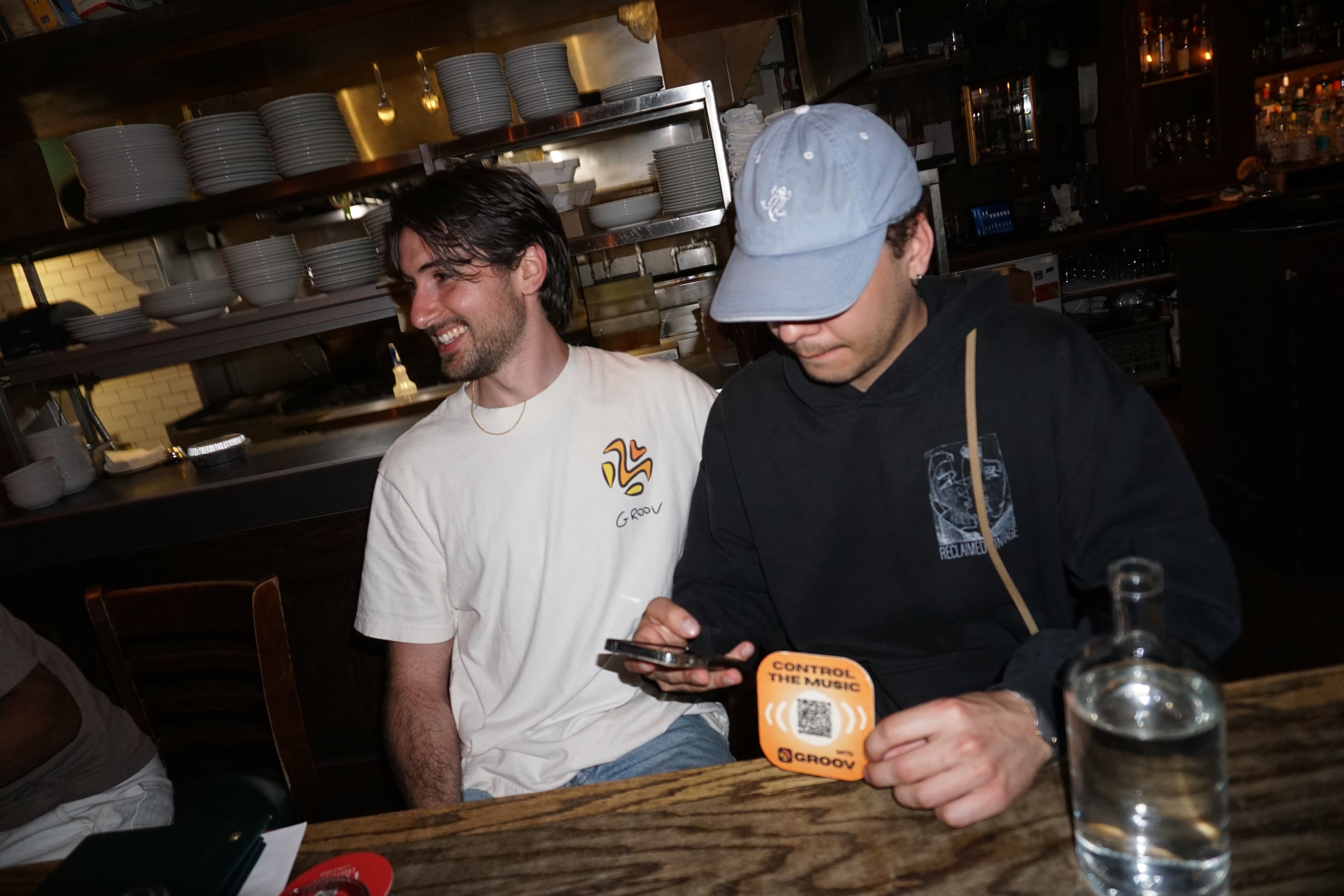 People enjoying music